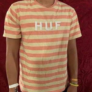 HUF Peaches and Cream Striped Short-Sleeved Shirt